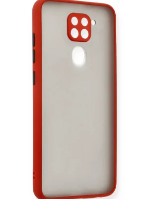 Newface Xiaomi Redmi Note 9 Kılıf Montreal Silikon Kapak - Kırmızı