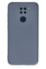 Newface Xiaomi Redmi Note 9 Kılıf Nano içi Kadife Silikon - Gri