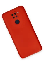 Newface Xiaomi Redmi Note 9 Kılıf Nano içi Kadife Silikon - Kırmızı - Görsel 2