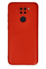 Newface Xiaomi Redmi Note 9 Kılıf Nano içi Kadife Silikon - Kırmızı
