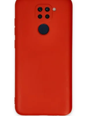 Newface Xiaomi Redmi Note 9 Kılıf Nano içi Kadife Silikon - Kırmızı