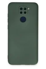 Newface Xiaomi Redmi Note 9 Kılıf Nano içi Kadife Silikon - Koyu Yeşil