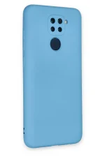 Newface Xiaomi Redmi Note 9 Kılıf Nano içi Kadife Silikon - Mavi - Görsel 3