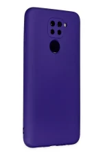 Newface Xiaomi Redmi Note 9 Kılıf Nano içi Kadife Silikon - Mor - Görsel 3