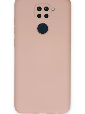 Newface Xiaomi Redmi Note 9 Kılıf Nano içi Kadife Silikon - Pudra
