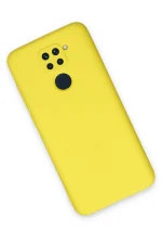 Newface Xiaomi Redmi Note 9 Kılıf Nano içi Kadife Silikon - Sarı - Görsel 2