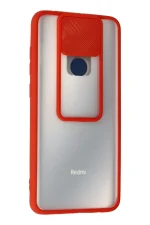 Newface Xiaomi Redmi Note 9 Kılıf Palm Buzlu Kamera Sürgülü Silikon - Kırmızı - Görsel 3