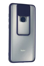 Newface Xiaomi Redmi Note 9 Kılıf Palm Buzlu Kamera Sürgülü Silikon - Lacivert - Görsel 3