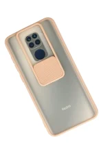 Newface Xiaomi Redmi Note 9 Kılıf Palm Buzlu Kamera Sürgülü Silikon - Pembe - Görsel 2