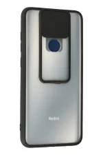 Newface Xiaomi Redmi Note 9 Kılıf Palm Buzlu Kamera Sürgülü Silikon - Siyah - Görsel 3