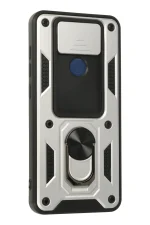 Newface Xiaomi Redmi Note 9 Kılıf Pars Lens Yüzüklü Silikon - Gümüş - Görsel 3