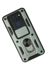 Newface Xiaomi Redmi Note 9 Kılıf Pars Lens Yüzüklü Silikon - Yeşil - Görsel 2