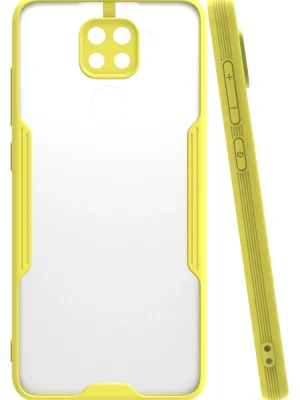 Newface Xiaomi Redmi Note 9 Kılıf Platin Silikon - Sarı