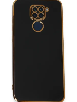 Newface Xiaomi Redmi Note 9 Kılıf Volet Silikon - Siyah