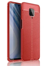 Newface Xiaomi Redmi Note 9 Pro Kılıf Auto Focus Kapak - Kırmızı