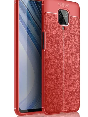 Newface Xiaomi Redmi Note 9 Pro Kılıf Auto Focus Kapak - Kırmızı