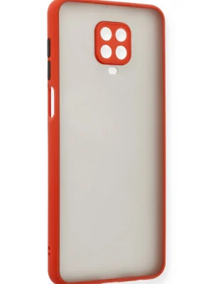 Newface Xiaomi Redmi Note 9 Pro Kılıf Montreal Silikon Kapak - Kırmızı