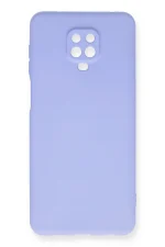 Newface Xiaomi Redmi Note 9 Pro Kılıf Nano içi Kadife Silikon - Lila