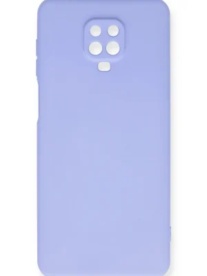 Newface Xiaomi Redmi Note 9 Pro Kılıf Nano içi Kadife Silikon - Lila