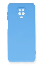 Newface Xiaomi Redmi Note 9 Pro Kılıf Nano içi Kadife Silikon - Mavi