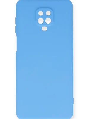 Newface Xiaomi Redmi Note 9 Pro Kılıf Nano içi Kadife Silikon - Mavi