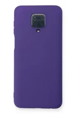 Newface Xiaomi Redmi Note 9 Pro Kılıf Nano içi Kadife Silikon - Mor