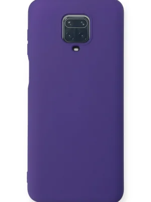 Newface Xiaomi Redmi Note 9 Pro Kılıf Nano içi Kadife Silikon - Mor