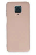 Newface Xiaomi Redmi Note 9 Pro Kılıf Nano içi Kadife Silikon - Pudra