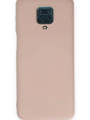 Newface Xiaomi Redmi Note 9 Pro Kılıf Nano içi Kadife Silikon - Pudra