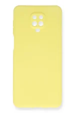 Newface Xiaomi Redmi Note 9 Pro Kılıf Nano içi Kadife Silikon - Sarı