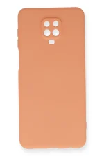 Newface Xiaomi Redmi Note 9 Pro Kılıf Nano içi Kadife Silikon - Turuncu