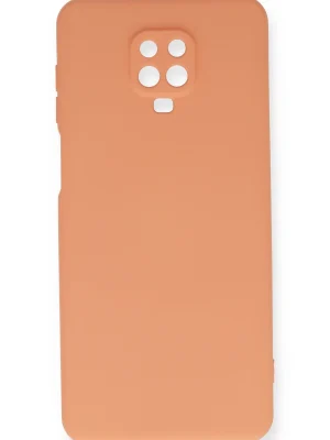 Newface Xiaomi Redmi Note 9 Pro Kılıf Nano içi Kadife Silikon - Turuncu
