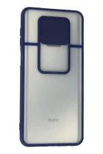 Newface Xiaomi Redmi Note 9 Pro Kılıf Palm Buzlu Kamera Sürgülü Silikon - Lacivert - Görsel 3