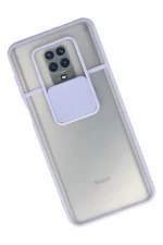 Newface Xiaomi Redmi Note 9 Pro Kılıf Palm Buzlu Kamera Sürgülü Silikon - Lila - Görsel 2