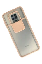 Newface Xiaomi Redmi Note 9 Pro Kılıf Palm Buzlu Kamera Sürgülü Silikon - Pembe - Görsel 2