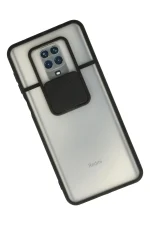 Newface Xiaomi Redmi Note 9 Pro Kılıf Palm Buzlu Kamera Sürgülü Silikon - Siyah - Görsel 2