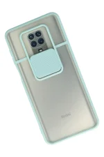 Newface Xiaomi Redmi Note 9 Pro Kılıf Palm Buzlu Kamera Sürgülü Silikon - Turkuaz - Görsel 2