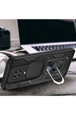 Newface Xiaomi Redmi Note 9 Pro Kılıf Pars Lens Yüzüklü Silikon - Yeşil - Görsel 2