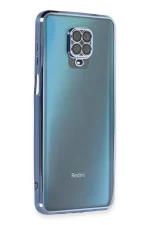Newface Xiaomi Redmi Note 9 Pro Kılıf Razer Lensli Silikon - Açık Mavi