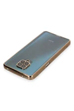 Newface Xiaomi Redmi Note 9 Pro Kılıf Razer Lensli Silikon - Gold - Görsel 3