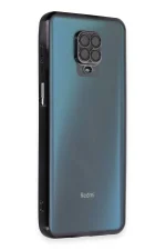 Newface Xiaomi Redmi Note 9 Pro Kılıf Razer Lensli Silikon - Siyah