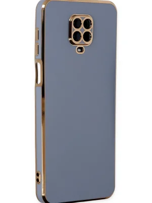 Newface Xiaomi Redmi Note 9 Pro Kılıf Volet Silikon - Mavi