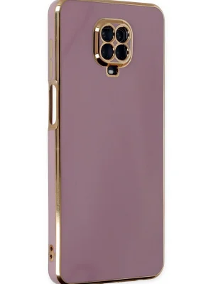 Newface Xiaomi Redmi Note 9 Pro Kılıf Volet Silikon - Mor