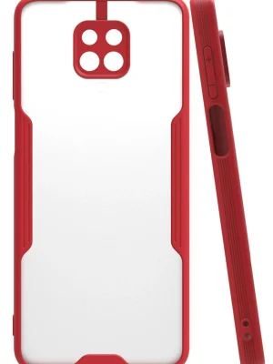 Newface Xiaomi Redmi Note 9S Kılıf Platin Silikon - Kırmızı