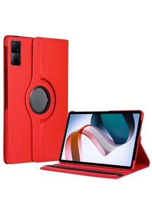 Newface Xiaomi Redmi Pad SE 4G Kılıf 360 Tablet Deri Kılıf - Kırmızı