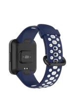 Newface Xiaomi Redmi Watch 2 Spor Delikli Kordon - Lacivert-Beyaz - Görsel 2