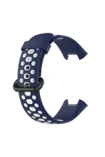 Newface Xiaomi Redmi Watch 2 Spor Delikli Kordon - Lacivert-Beyaz - Görsel 3