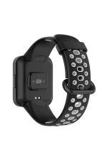 Newface Xiaomi Redmi Watch 2 Spor Delikli Kordon - Siyah-Gri - Görsel 2