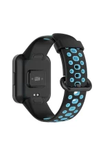 Newface Xiaomi Redmi Watch 2 Spor Delikli Kordon - Siyah-Mavi - Görsel 2