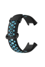 Newface Xiaomi Redmi Watch 2 Spor Delikli Kordon - Siyah-Mavi - Görsel 3